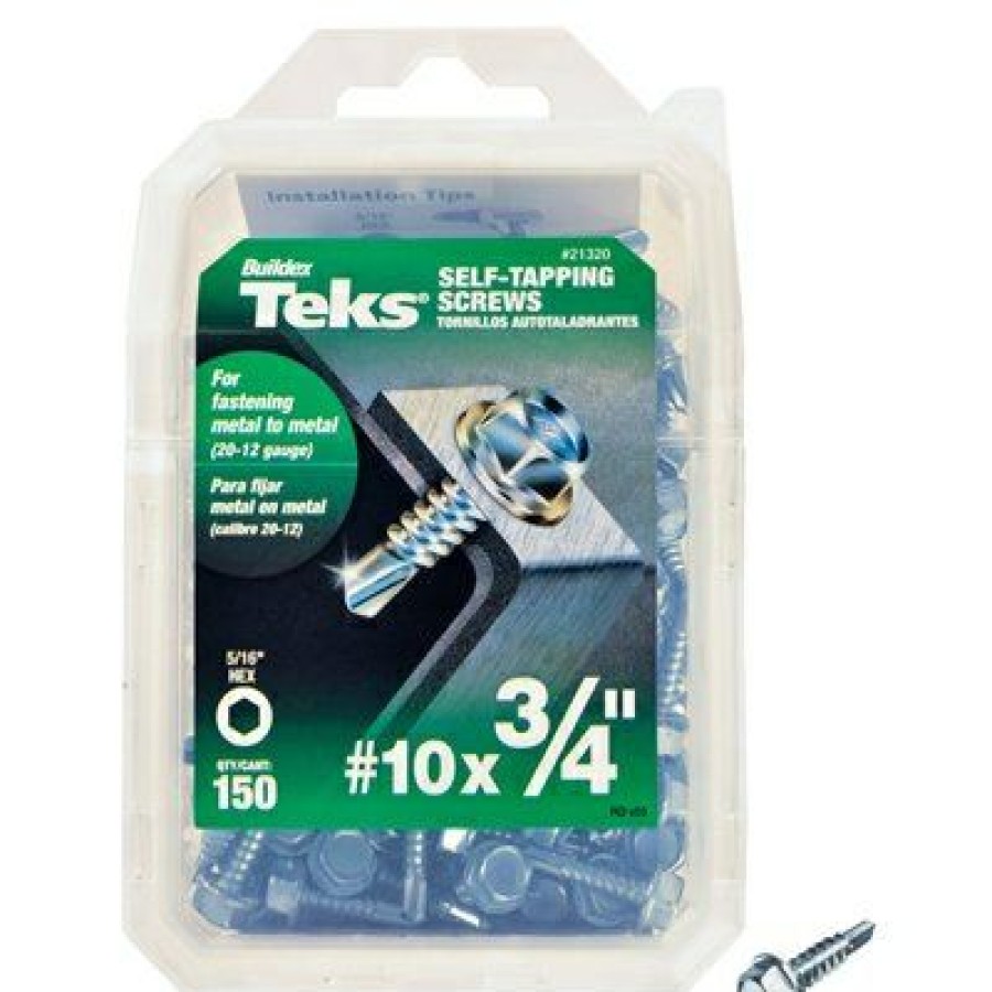 Hardware * | Drill Point Screws, Self-Tapping, Hex Washer Head, #10 X 3/4-In., 150-Pk. Teks Exclusive Design