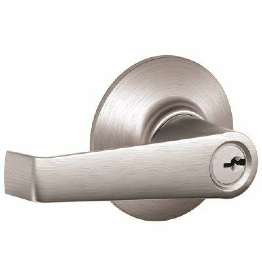 Hardware * | Elan Entry Lever Lockset, Satin Chrome Schlage On Sale