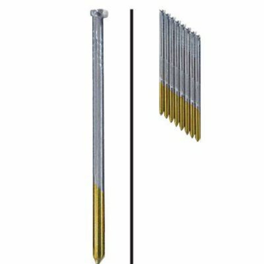 Hardware * | Collated Finish Nails, Angled, 15 Gauge, Galvanized, 1.5-In., 4,000-Ct. Hillman Excellent Quality