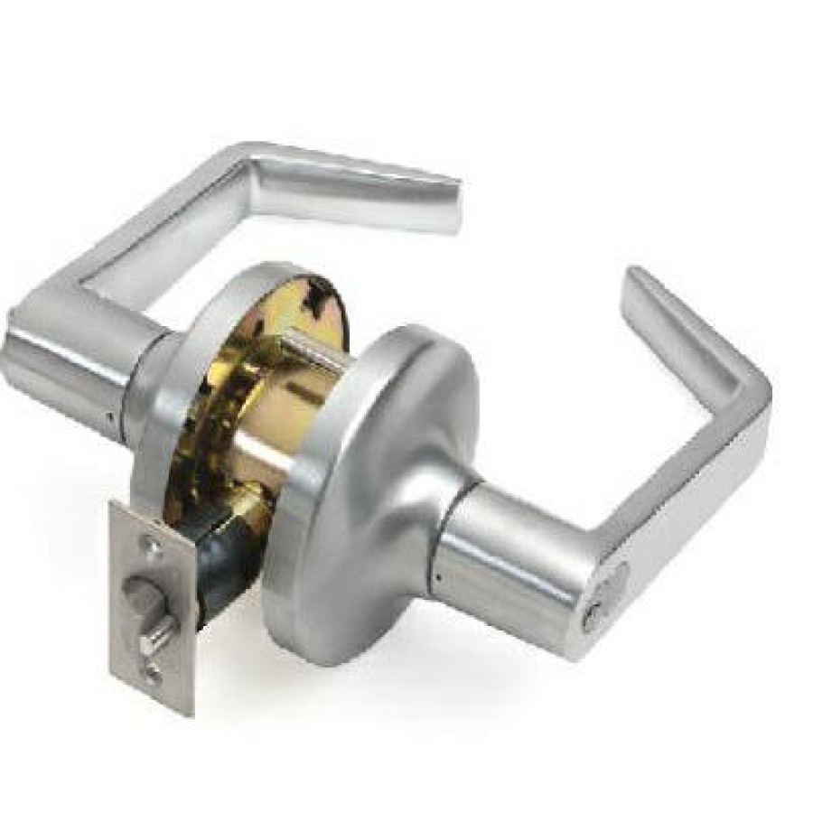 Hardware * | Brushed Chrome Entry Lever Lock At Reduced Price