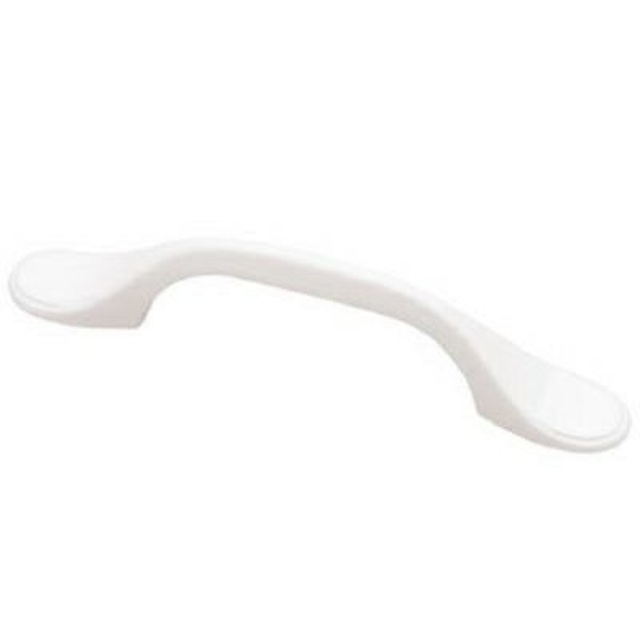 Hardware * | 5-In. White Spoon Foot Cabinet Pull Liberty Hot Selling