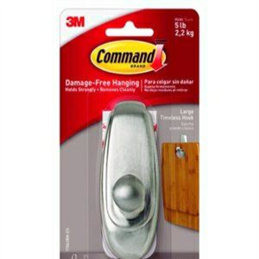 Hardware * | Decorative Hook, Brushed Nickel, 5-Lb. Command Top Selling