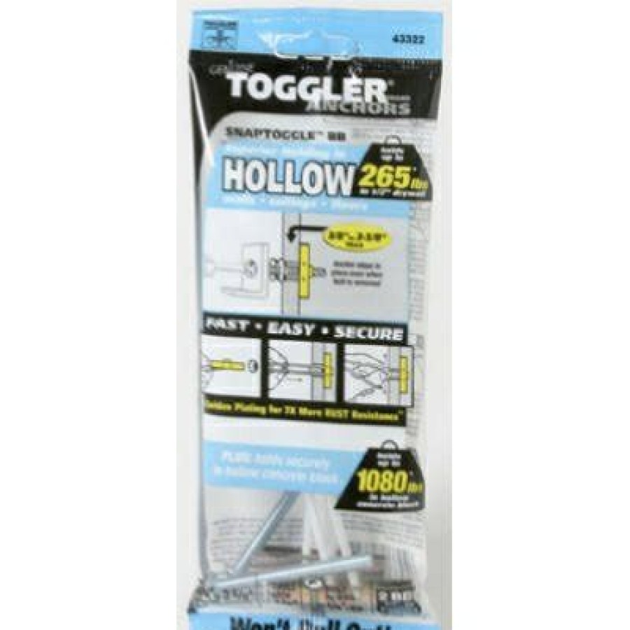 Hardware * | Snaptoggle Bb Hollow Wall Anchors, .25-20-In., 2-Pk. Toggler Trend Model