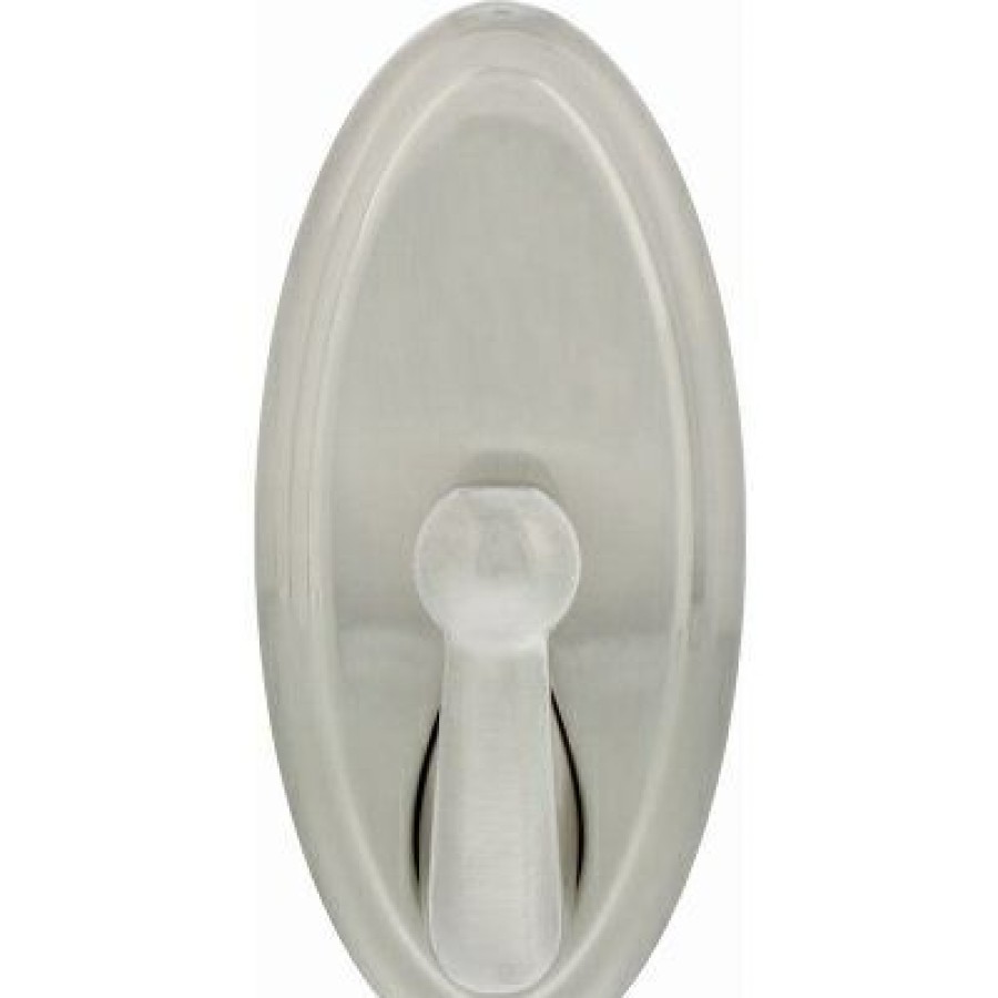 Hardware * | Decorative Hook, Satin Nickel, Oval, Holds 25-Lbs. High & Mighty Fascinating Model