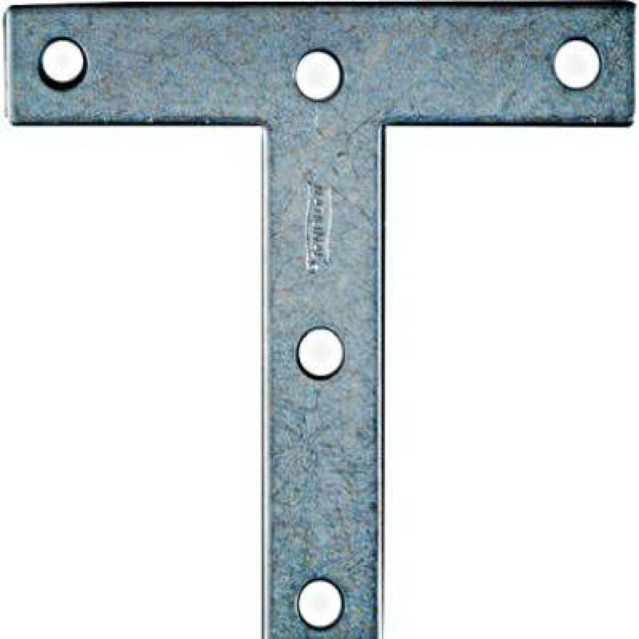 Hardware * | 4 X 4-In. Zinc "T" Plate National Hardware Absolute Quality