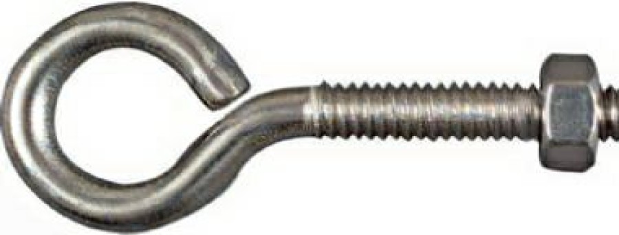 Hardware * | Eye Bolts, Stainless Steel, 1/4 X 2.5-In. National Hardware Absolute Quality