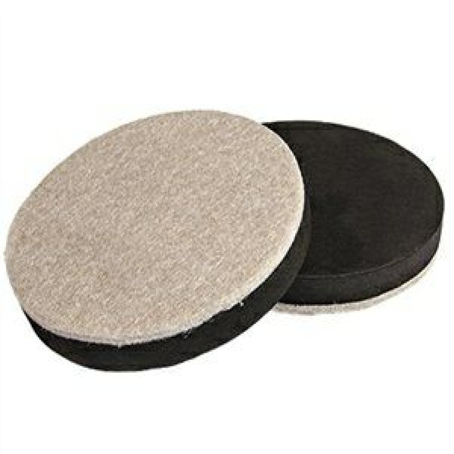 Hardware * | Furniture Glides, Felt, Round, Reusable, 3.5-In., 4-Pk. Truguard Excellent Quality