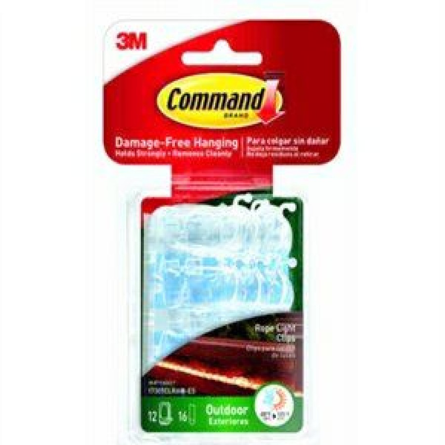 Hardware * | Outdoor Rope Light Clips, Clear, 12-Ct. Command At Lower Price