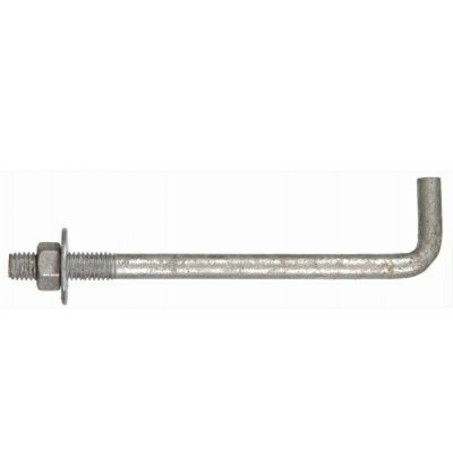 Hardware * | Galvanized Anchor Bolt With Nuts/Washers, 1/2 X 8-In., 50-Pk. Hillman At The Best Price