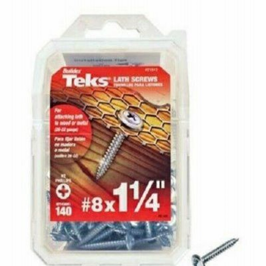 Hardware * | Lathe Sharp-Point Screws, #8 X 1-1/4-In., 140-Pack Teks Hot Selling