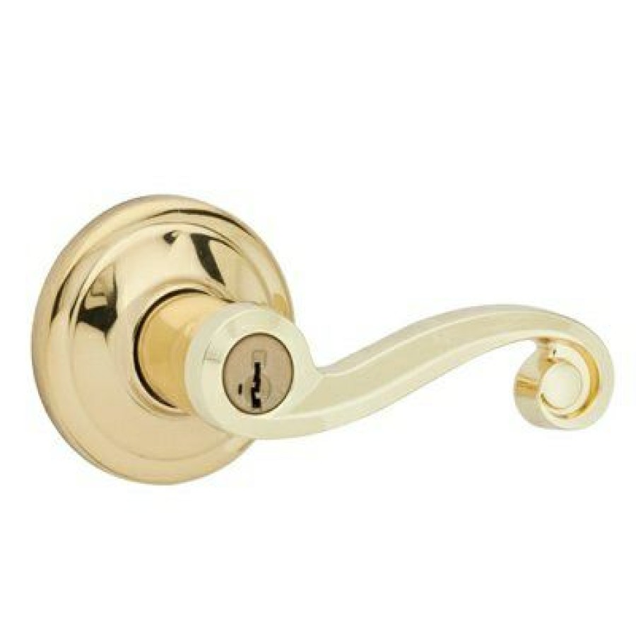 Hardware * | Signature Brass Lido Universal Keyed Entry Lever Kwikset At The Best Price