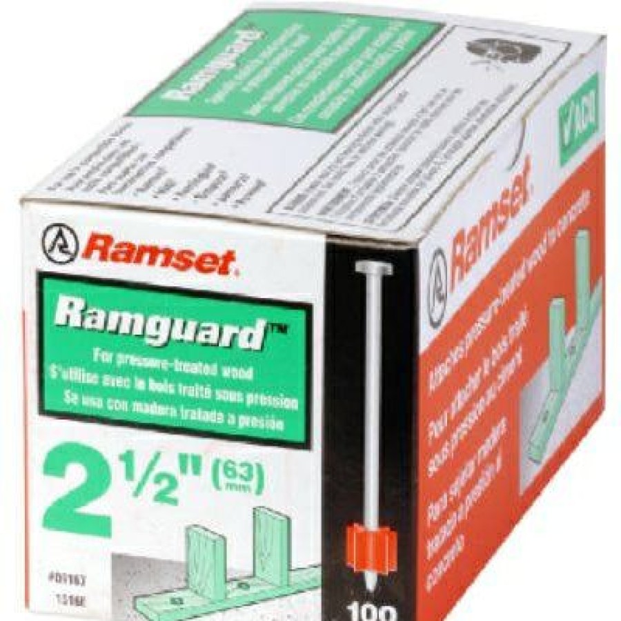 Hardware * | Ramguard Drive Pin, .300 X 2.5-In., 100-Pk. Ramset Glamor Model