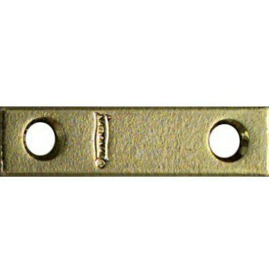 Hardware * | 4-Pk., 2 X .5-In. Brass Mending Plate National Hardware Hot Selling