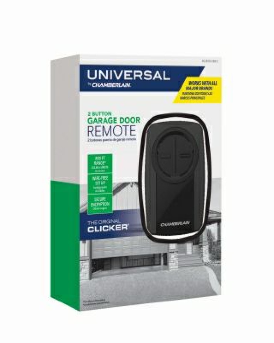 Hardware * | Garage Door Opener, Universal Remote Control, Black Chamberlain Original Model