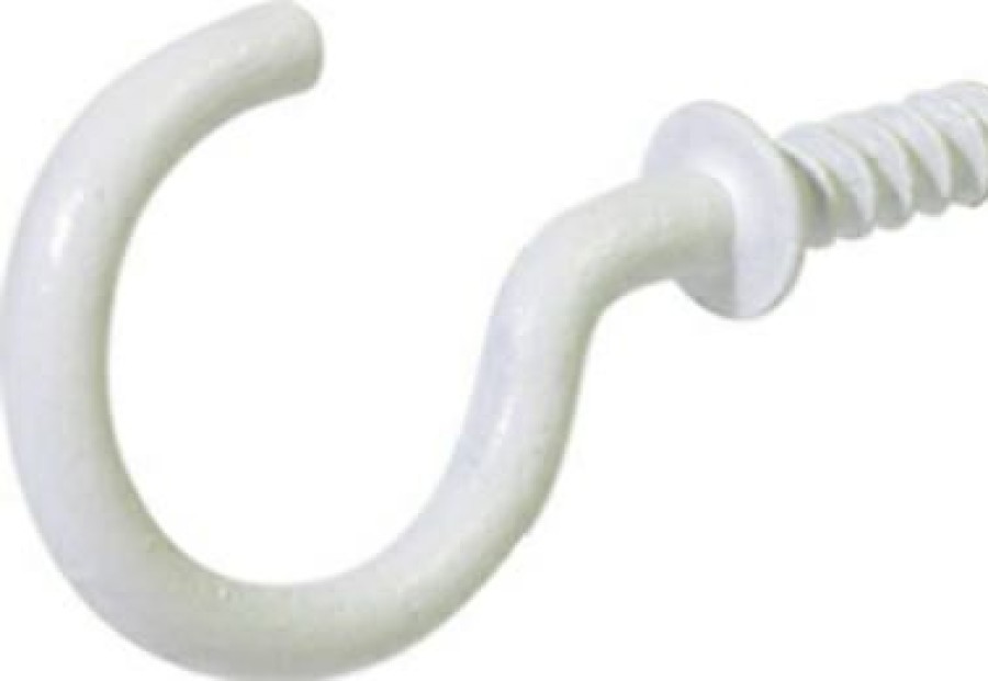 Hardware * | Cup Hook, Vinyl-Covered, White, 7/8-In., 6-Pk. Hillman Exactly Discount