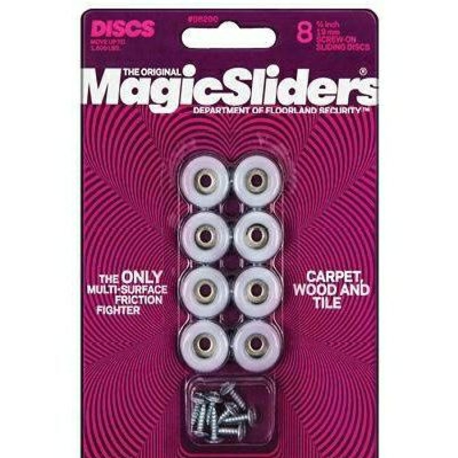 Hardware * | Surface Protectors, Furniture Sliding Discs, Screw-On, 3/4-In. Round, 8-Pk. Magic Sliders Attractive Model