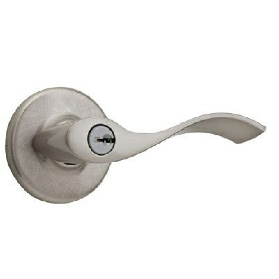 Hardware * | Balboa Keyed Entry Lever, Satin Nickel Kwikset Cheaper